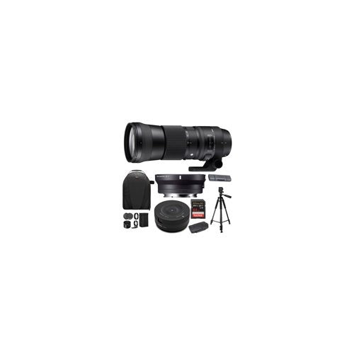 Sigma 150-600mm f/5-6.3 DG OS HSM Contemporary Lens for Canon EF with MC-11 Mount Converter Bundle
