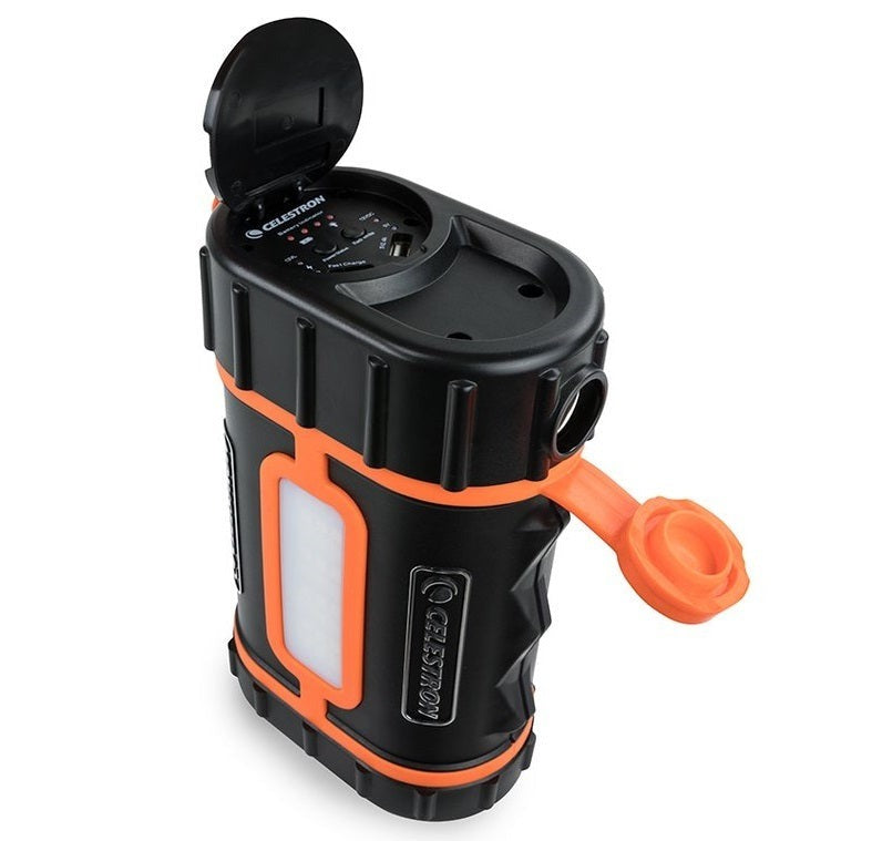Celestron PowerTank Lithium Pro Power Pack with LED Panel, Telescope Power Port, and 2 USB Ports