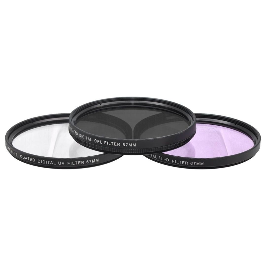 iZonix Pro Series 67mm Multi-Purpose Multi-Coated HD 3-Piece Digital Filter Set for Digital Cameras