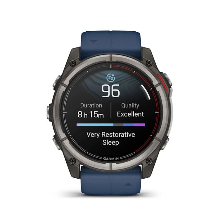 Garmin quatix 8 AMOLED Marine GPS Smartwatch (51mm, Titanium/Captain Blue) (Used)