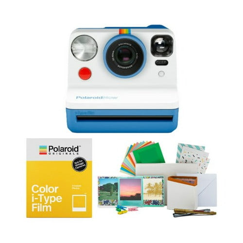 Polaroid Originals Now Viewfinder i-Type Instant Camera (Blue) Film Bundle