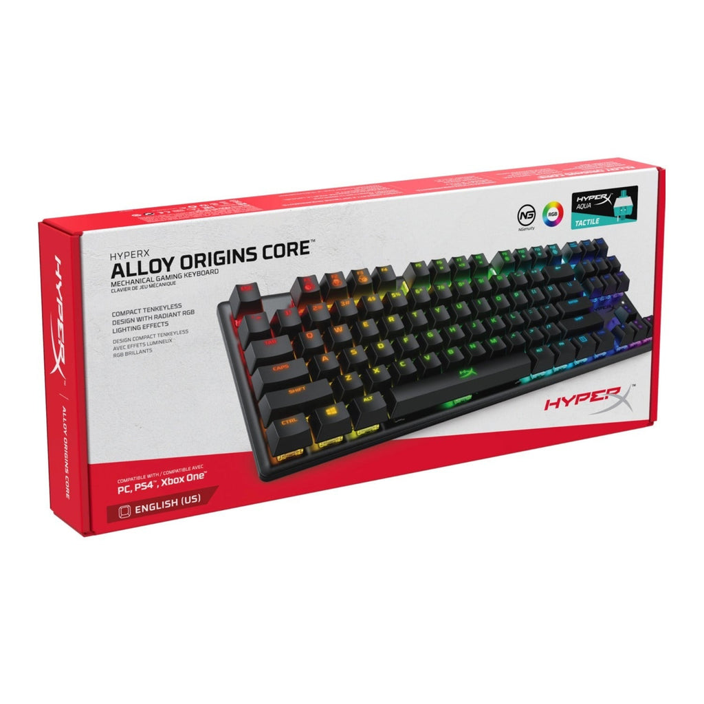 HyperX Alloy Origins Core TKL Mechanical Gaming Keyboard with Aqua Switches (Certified Refurbished)