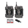 Stealth Cam Deceptor Dual Network Trail Camera (2 Pack) Bundle with Accessories