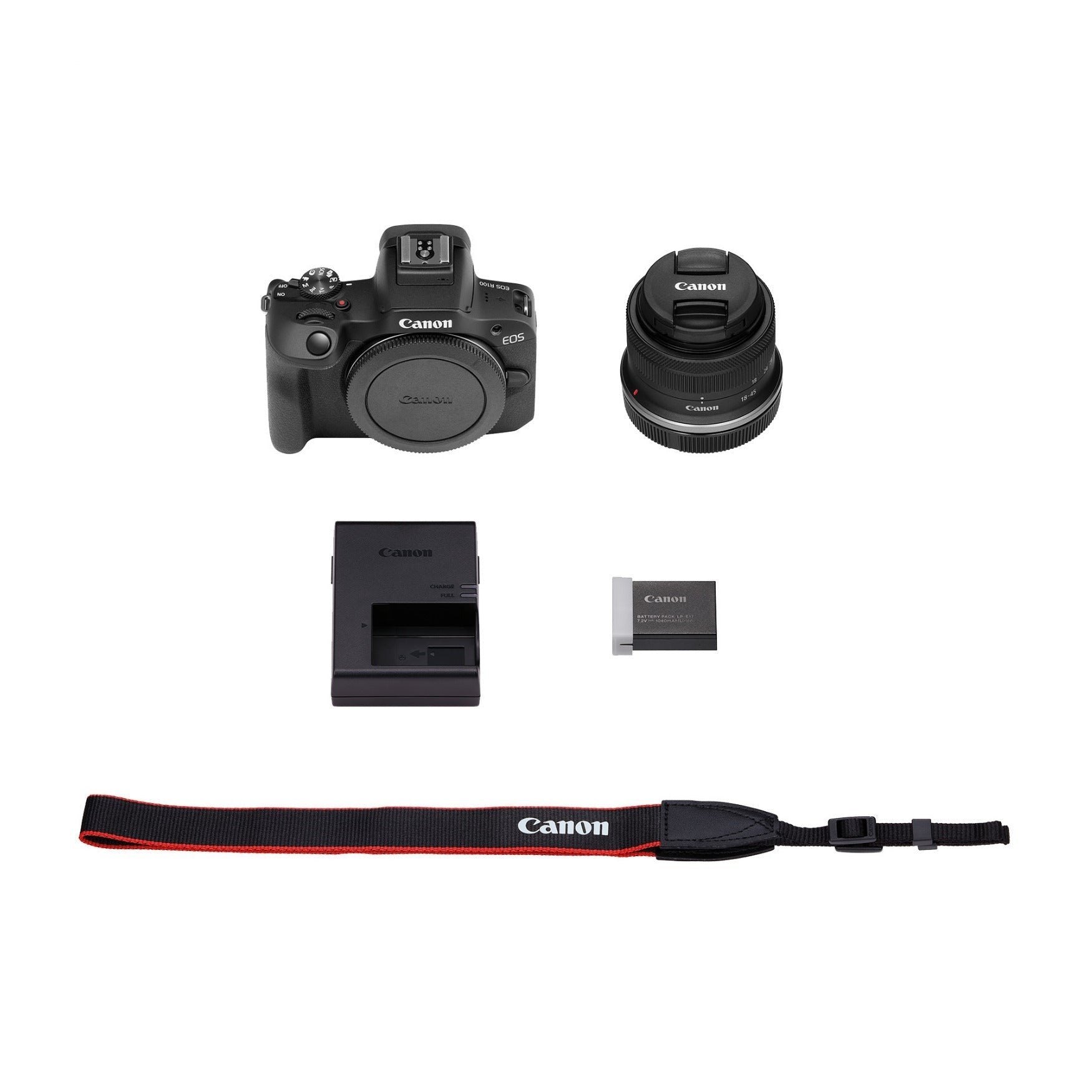 Canon EOS R100 Mirrorless Camera with 18-45mm Lens Bundle