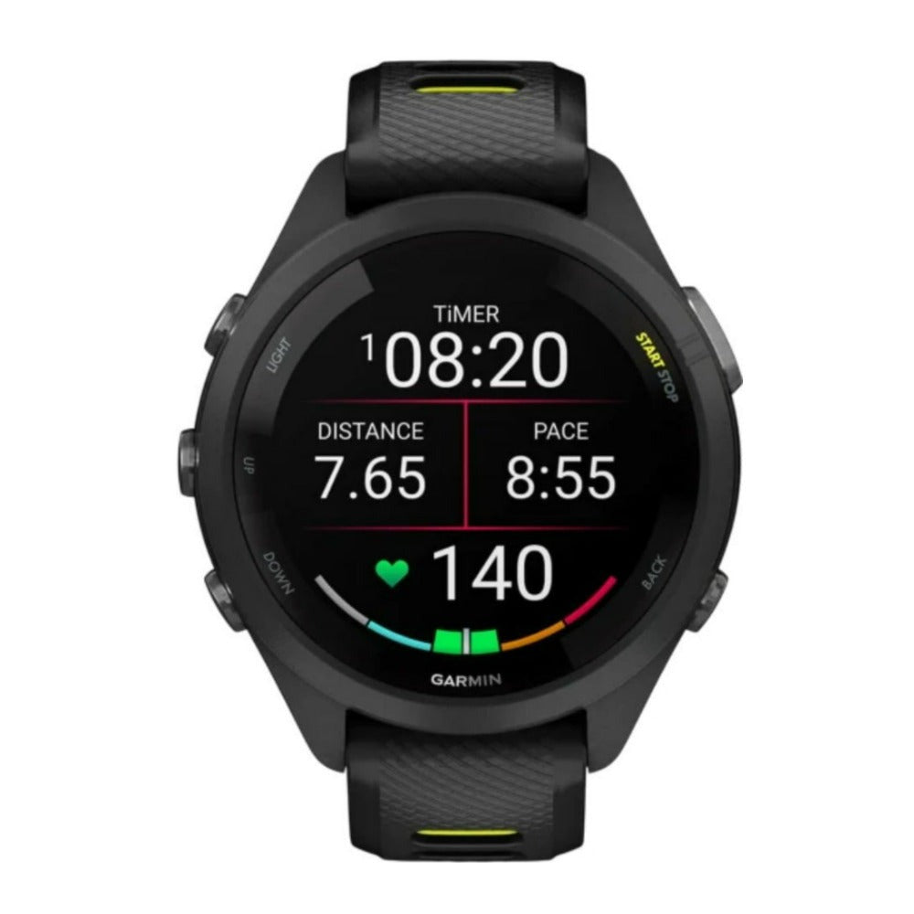 Garmin Forerunner 265S AMOLED GPS Running Smartwatch (Black/Amp Yellow) (Used)