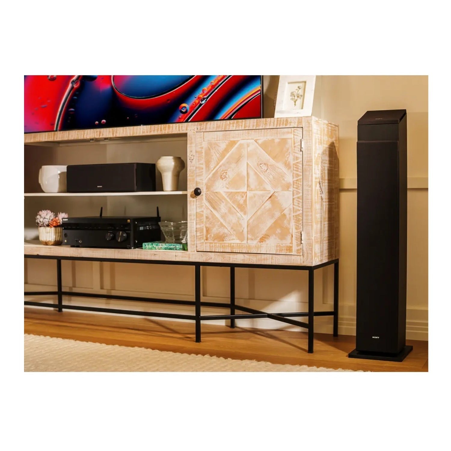 Sony 3-Way Bookshelf Speakers (Pair) with Floorstanding Speaker (Pair) Bundle