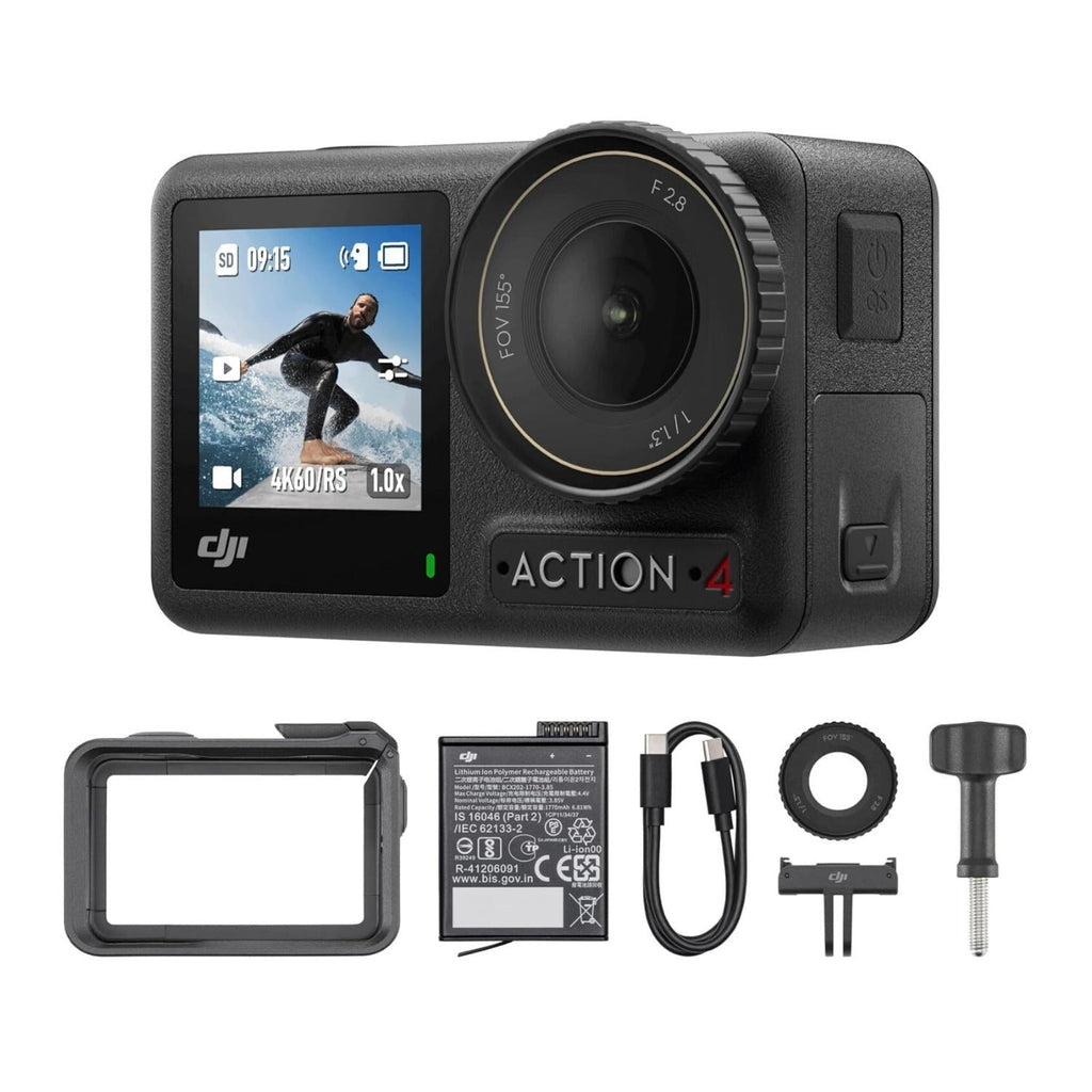 DJI Osmo Action 4 Essential Combo 4K Action Camera with Hard Case Bundle