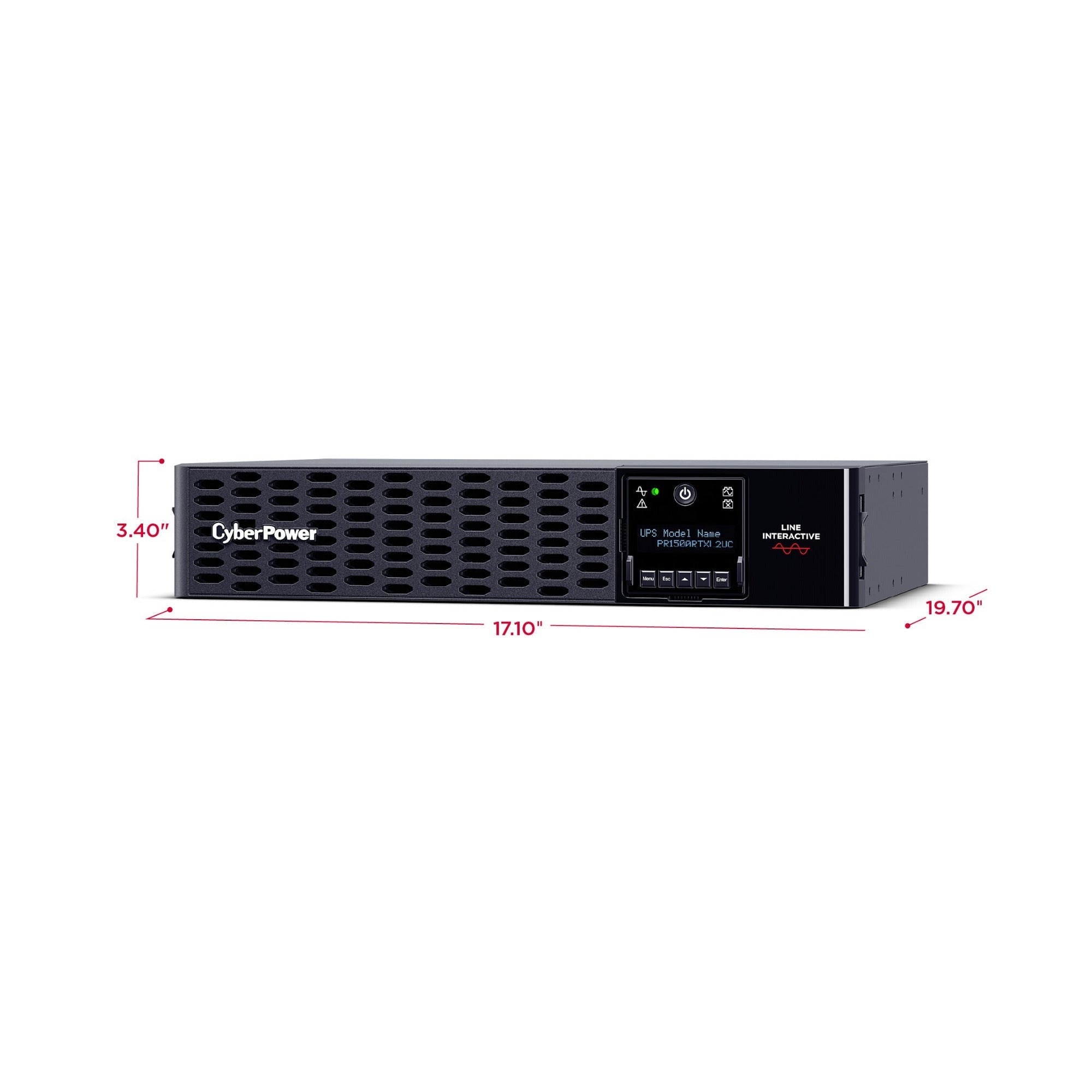 Cyberpower PR1500RTXL2UC 1500VA/1500W Smart App Sinewave LCD 2U Rack/Tower UPS