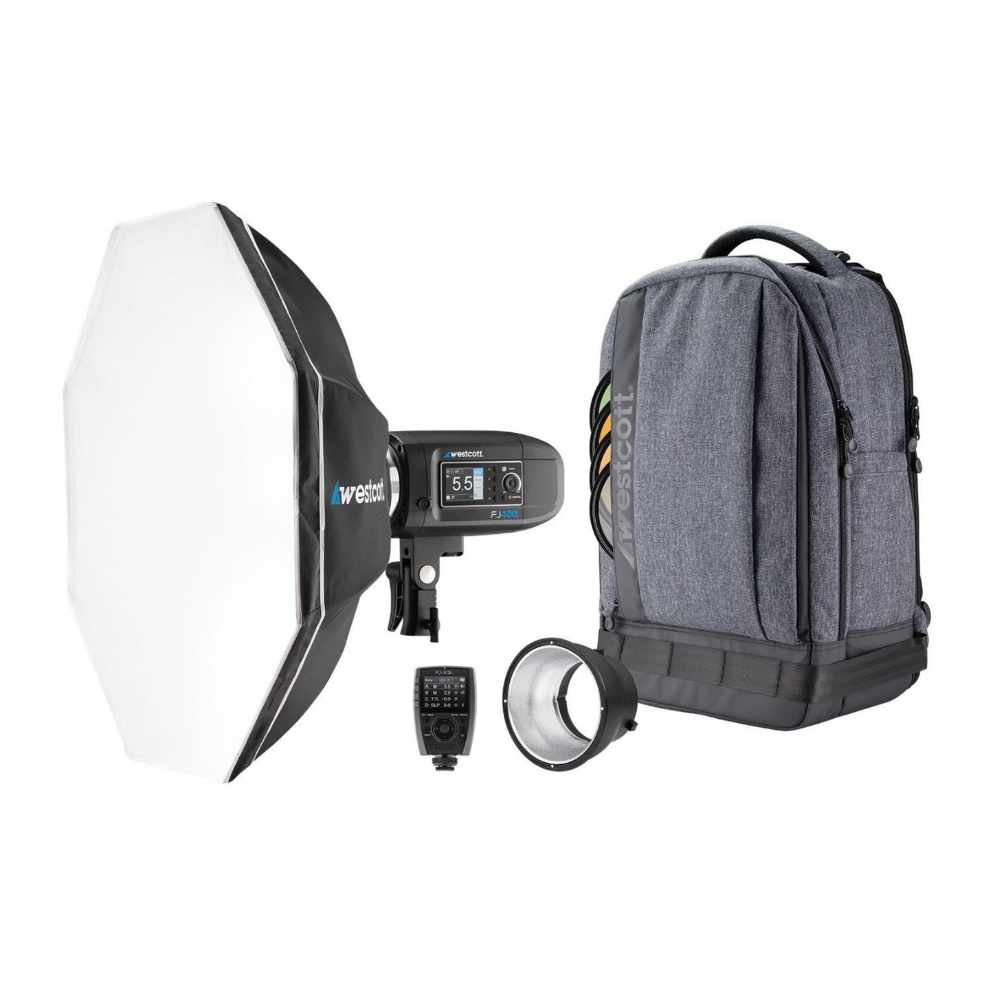 Westcott FJ400 Strobe 1-Light Backpack Kit with FJ-X3 S Wireless Trigger Bundle