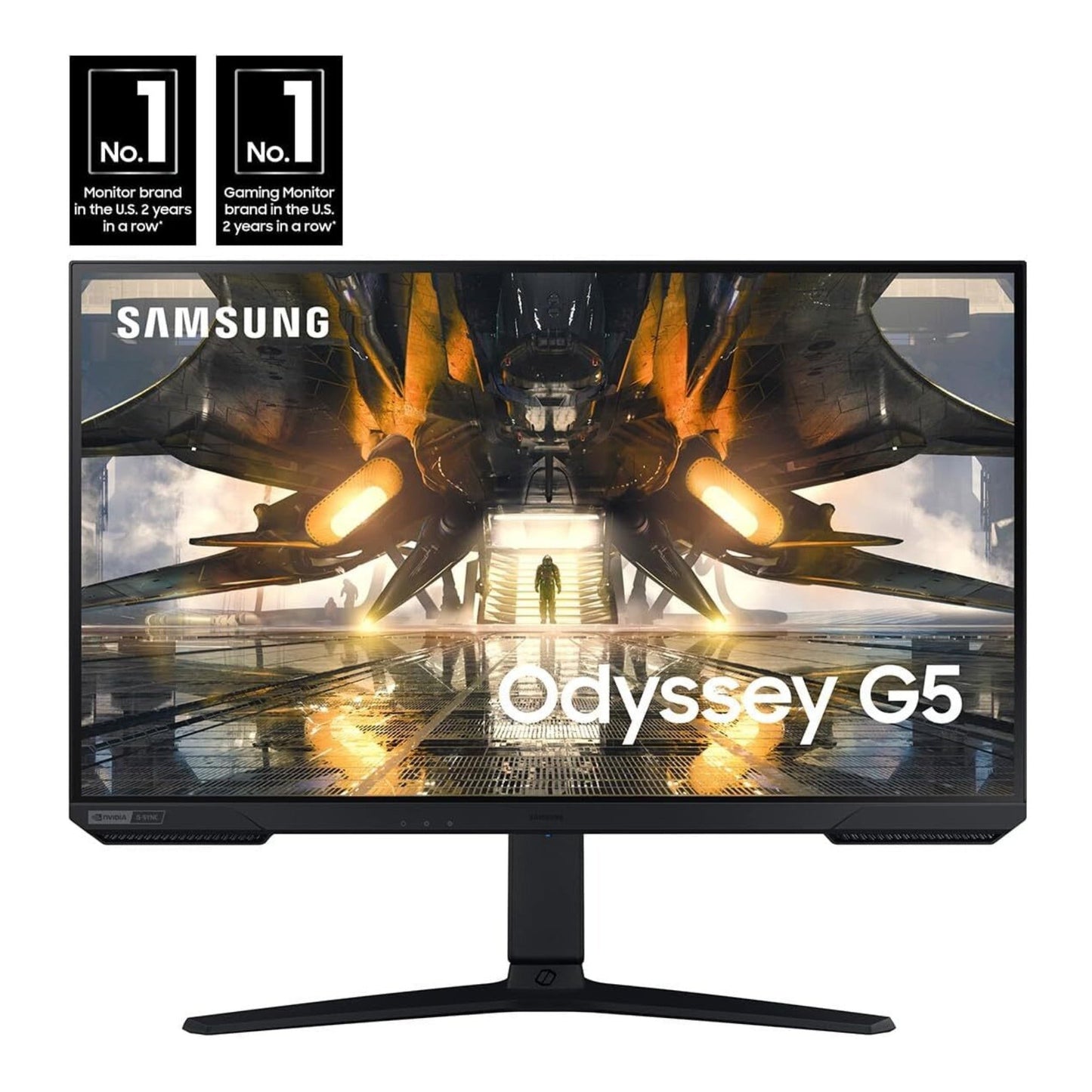 Samsung Odyssey G52A 27 Inch QHD Gaming Monitor - 165Hz, 1ms, HDR 400 (Black)