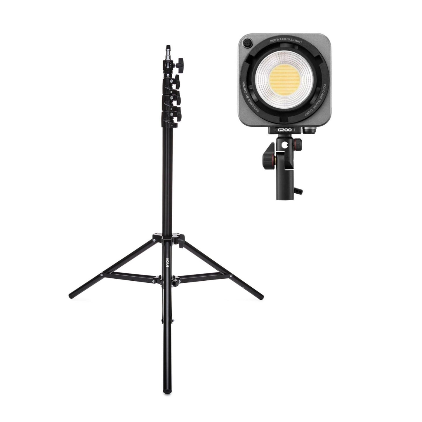 Zhiyun MOLUS G200 Bi-Color LED Monolight with 3-Section Light Stand Bundle