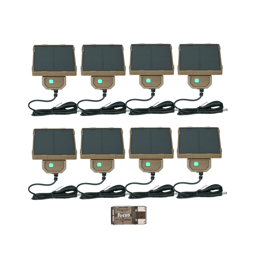 Browning Trail Cameras Universal Solar Camera Power Pack (8-Pack) with Card Reader Bundle