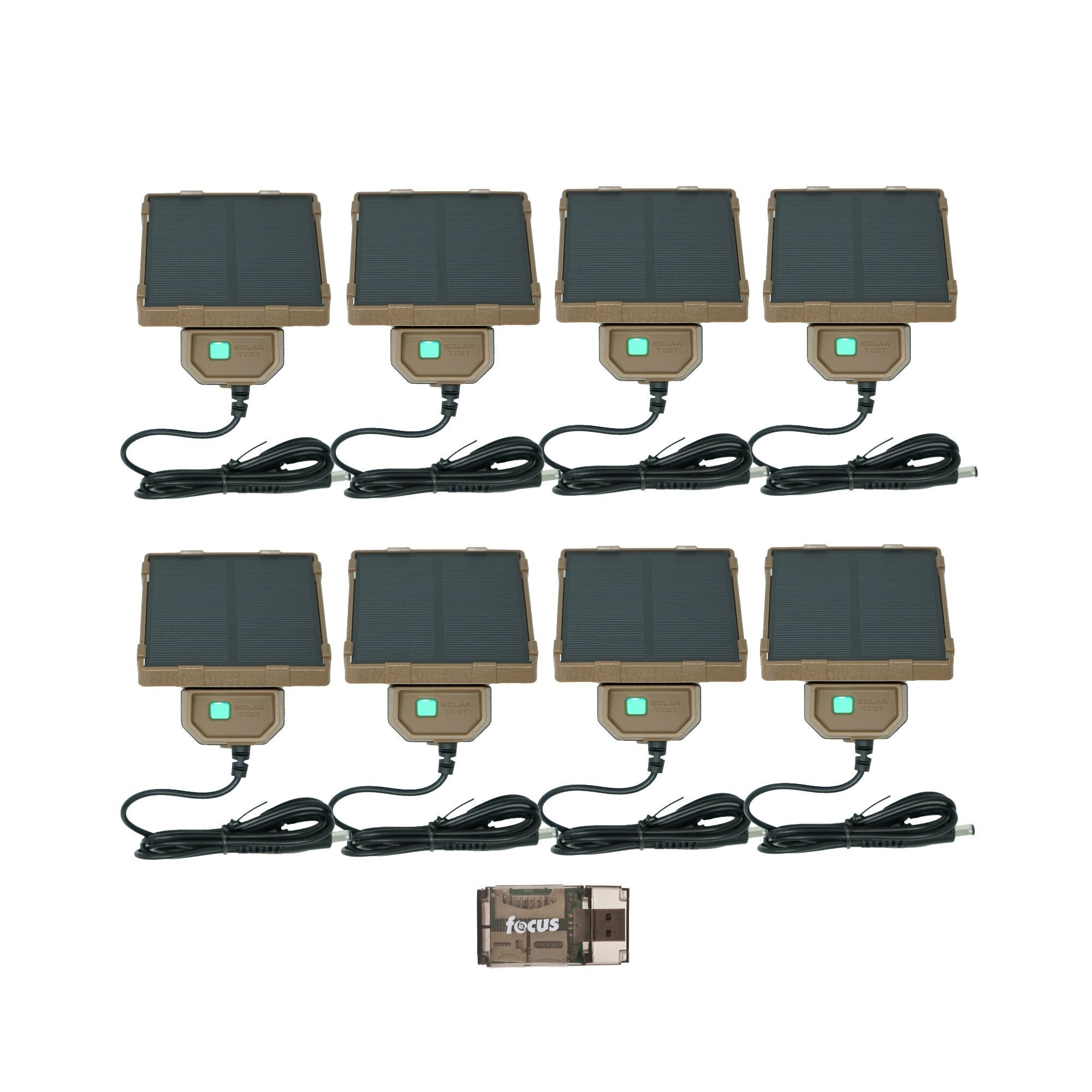 Browning Trail Cameras Universal Solar Camera Power Pack (8-Pack) with Card Reader Bundle