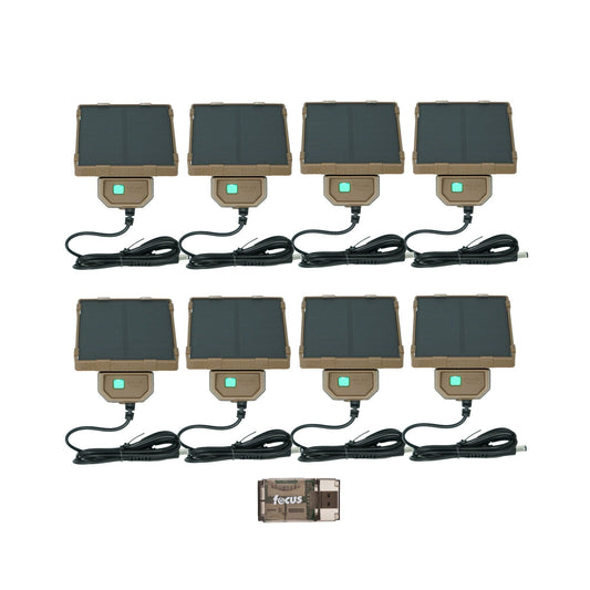 Browning Trail Cameras Universal Solar Camera Power Pack (8-Pack) with Card Reader Bundle
