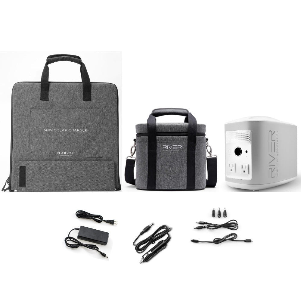 EcoFlow River Mobile Power Station Energy Bundle (White)
