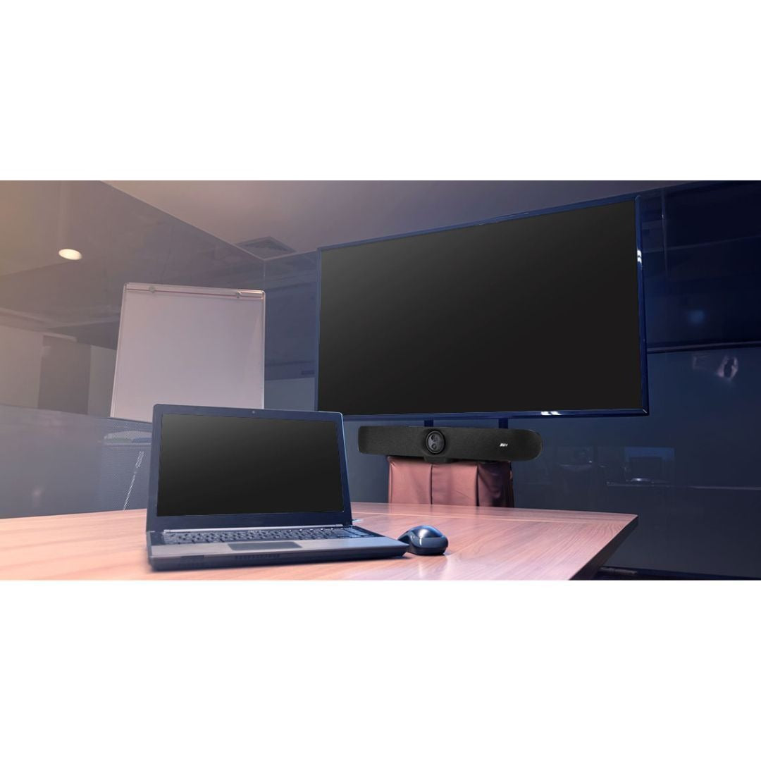 AVer VB350 Dual Lens Sleek Design 4K PTZ Conference Video Bar for Medium and Large Rooms (Black)