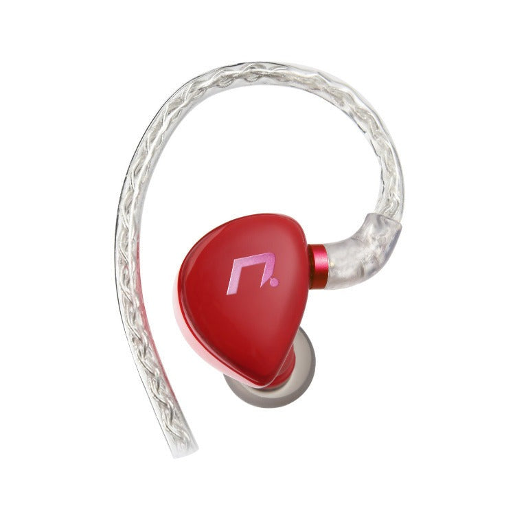 NXEars Sonata High-Performance AGL IEM Earphones with Silver Plated MMCX Cable (Red)
