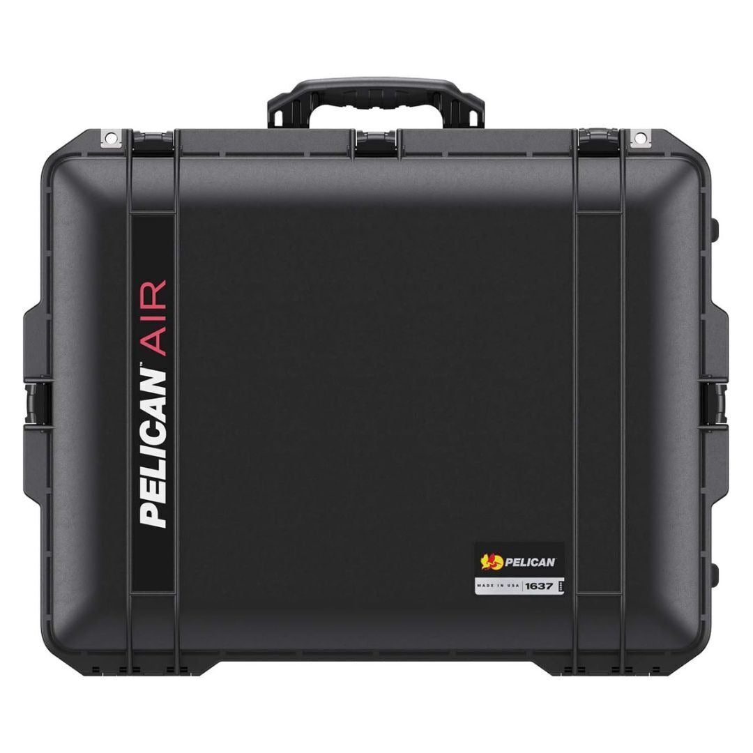 Pelican 1637 Air Case with Divider Insert, Integrated Wheels, and Press and Pull Latches (Black)