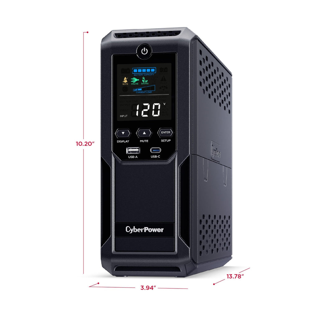 CyberPower CP1500AVRLCD3 Mini Tower UPS Battery Backup and Surge Protector