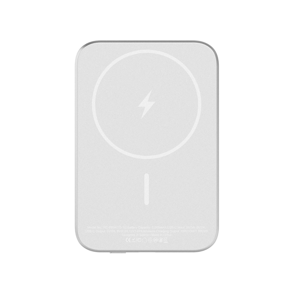 ReelCharge ReelSafe 5,000 mAh Glass Power Bank (Silver)