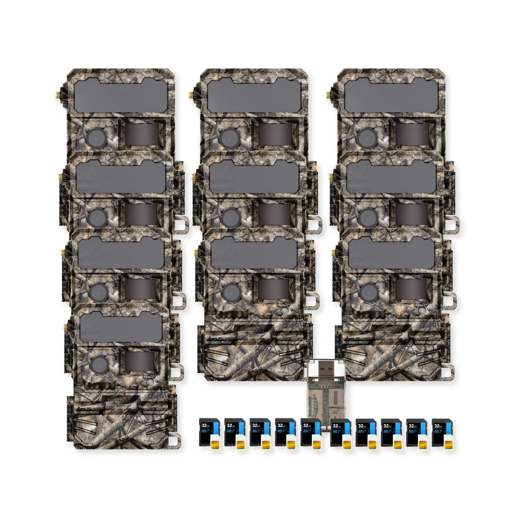 Yellowstone Y2 Cellular Trail Camera Bundle with High-Speed Card Reader, and Accessories (10-Pack)