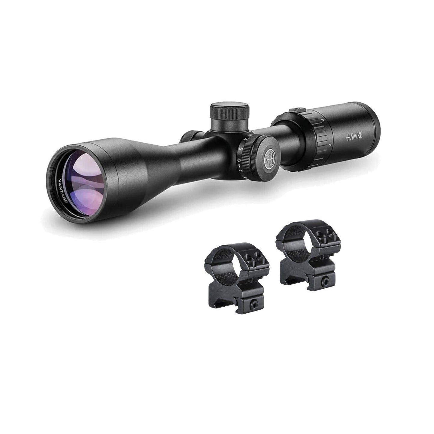Hawke Sport Optics Vantage IR 3-9x40 Riflescope with Rings Bundle