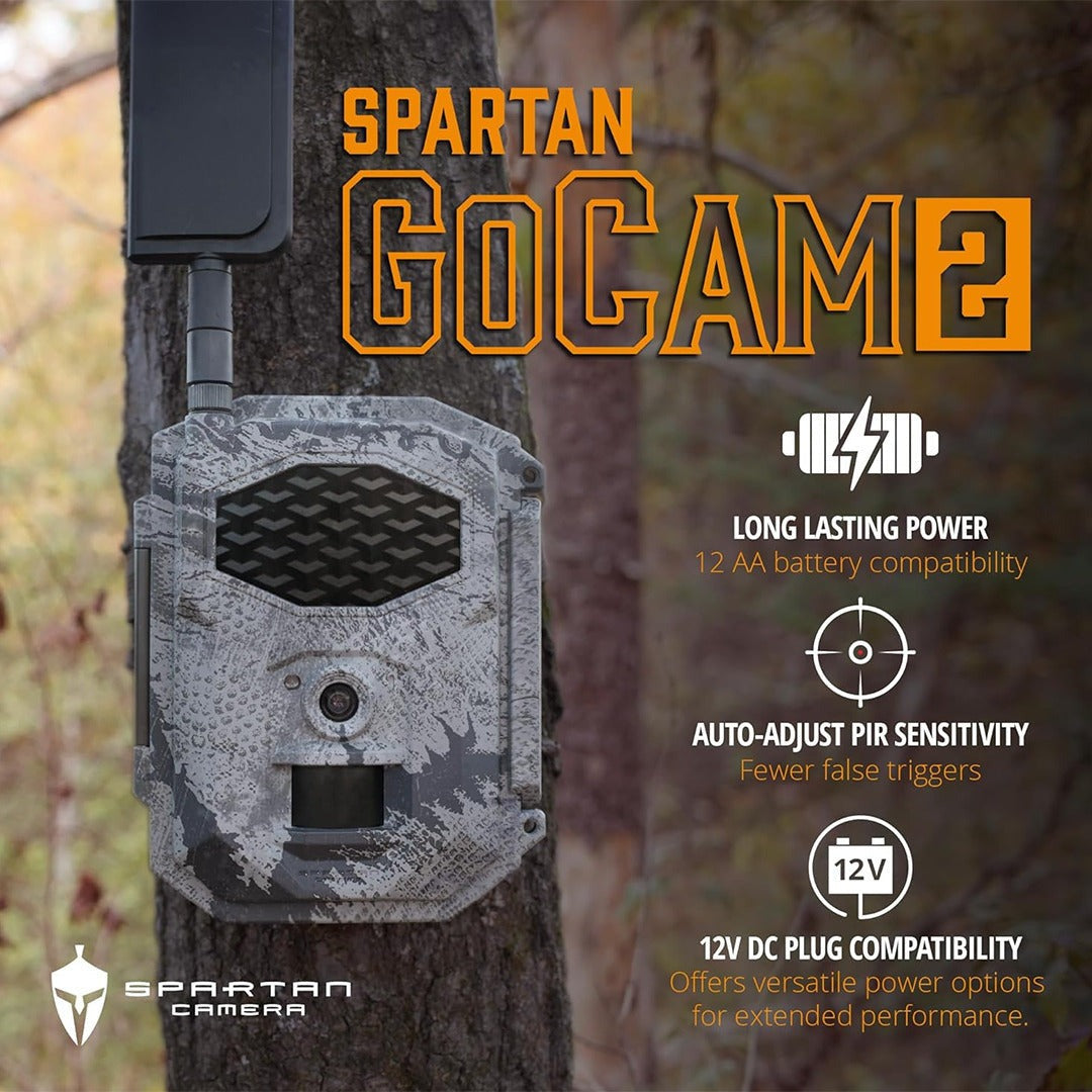 Spartan GoCam2 Multi-carrier Trail Camera (Areus Camo) with Accessories Bundle