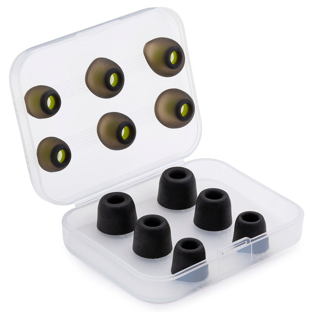 Knox Gear Noise Isolating Memory Foam Tips & Silicone Earbuds (3 Pairs Each)