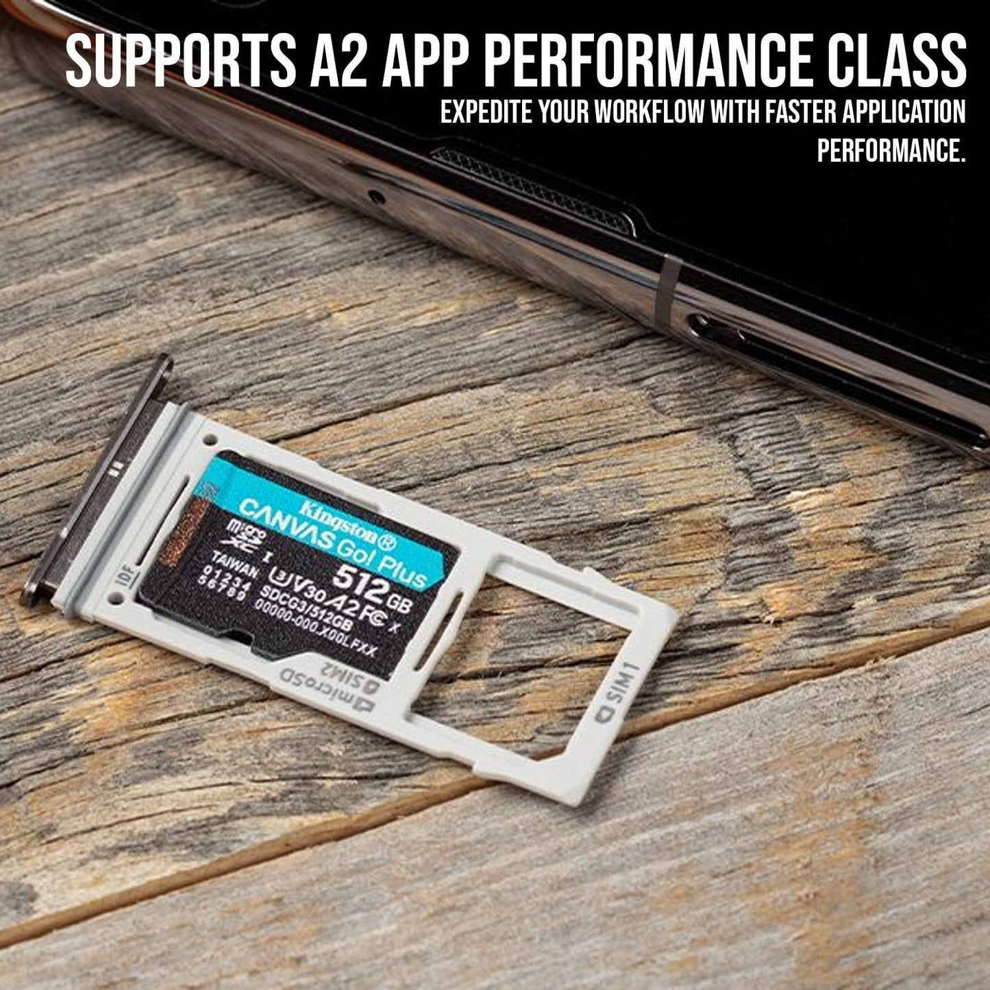 Kingston 256GB MicroSDXC Canvas Go Plus Memory Card (2-Pack) Bundle with USB 3.2 SD Card Reader