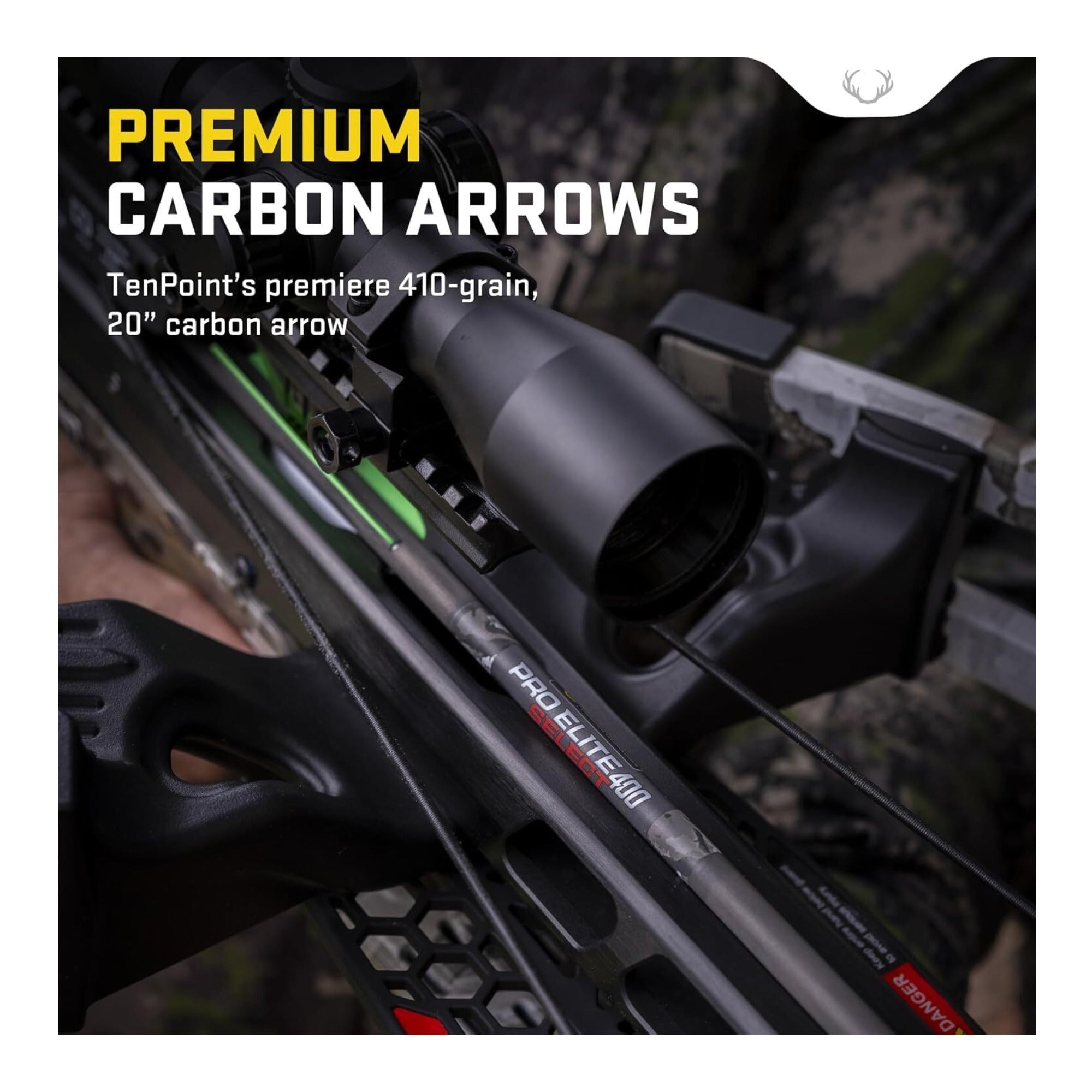 TenPoint Pro Elite 400 Select Carbon Arrows with Alpha-Nock HP (6 Pack)