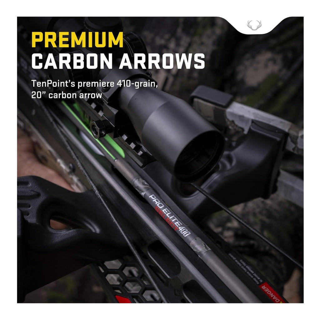 TenPoint Pro Elite 400 Select Carbon Arrows with Alpha-Nock HP (6 Pack)