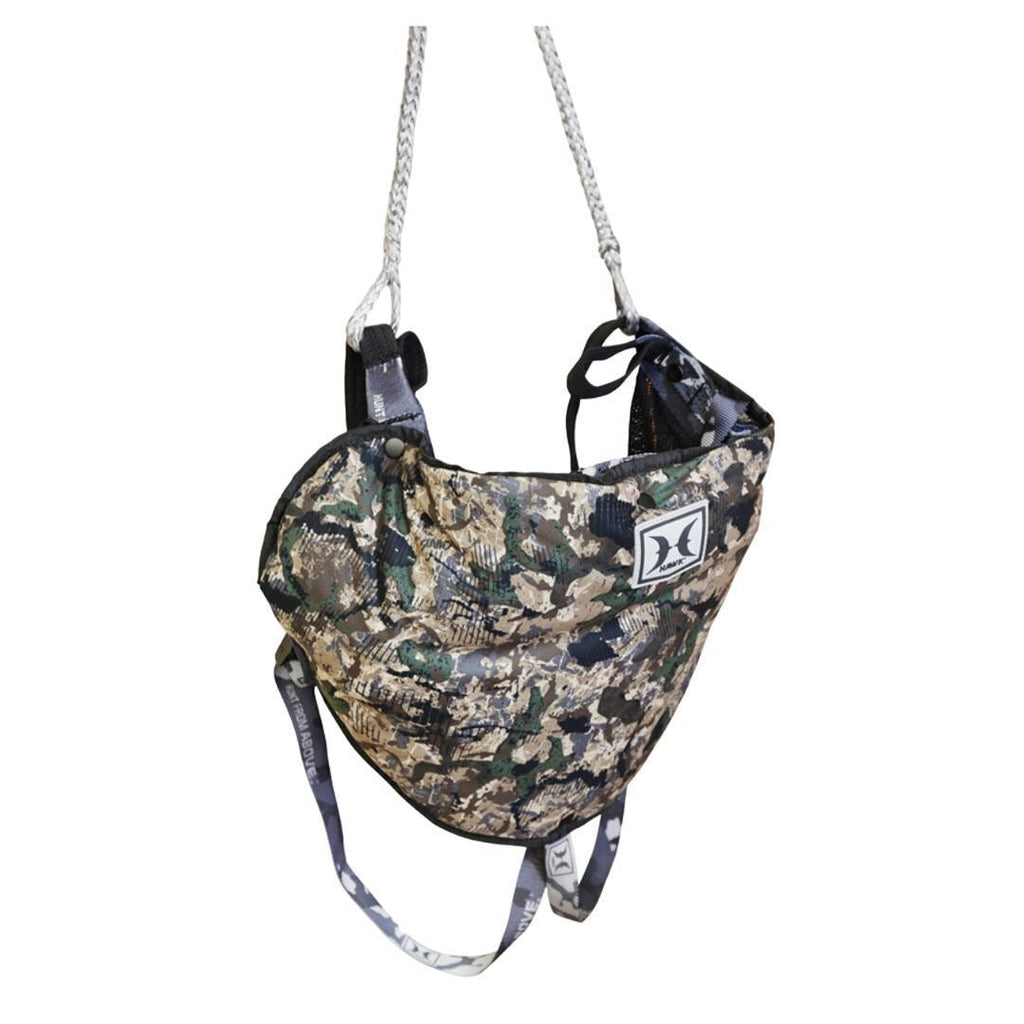 Hawk Chaos Camo Pattern Lightweight Helium Hammock Tree Saddle with Padded and Removable Seat
