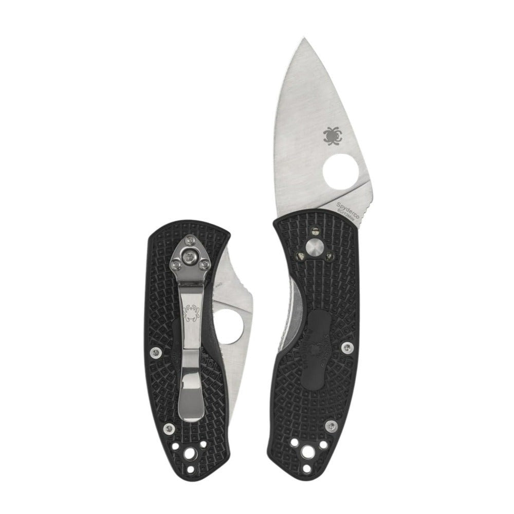 Spyderco Ambitious Lightweight Pocket Knife with 2.31-Inch 8Cr13MoV Blade with Black FRN Handle