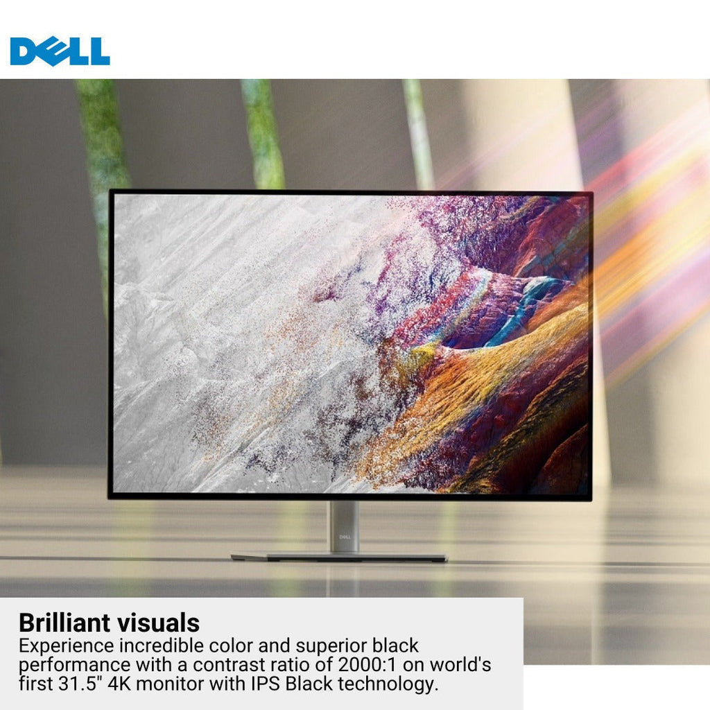 Dell UltraSharp 31.5-Inch 4K Monitor with USB-C Hub, 6-Feet HDMI Cables, and USB-C Cable Bundle
