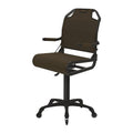 Muddy Swivel Rolling Chair with 360-Degree Swivel and Adjustable Height (Black)