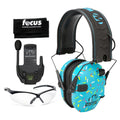 Walker's Razor Digital Ear Muffs (Blue Sprinkles) Bundle with Accessories