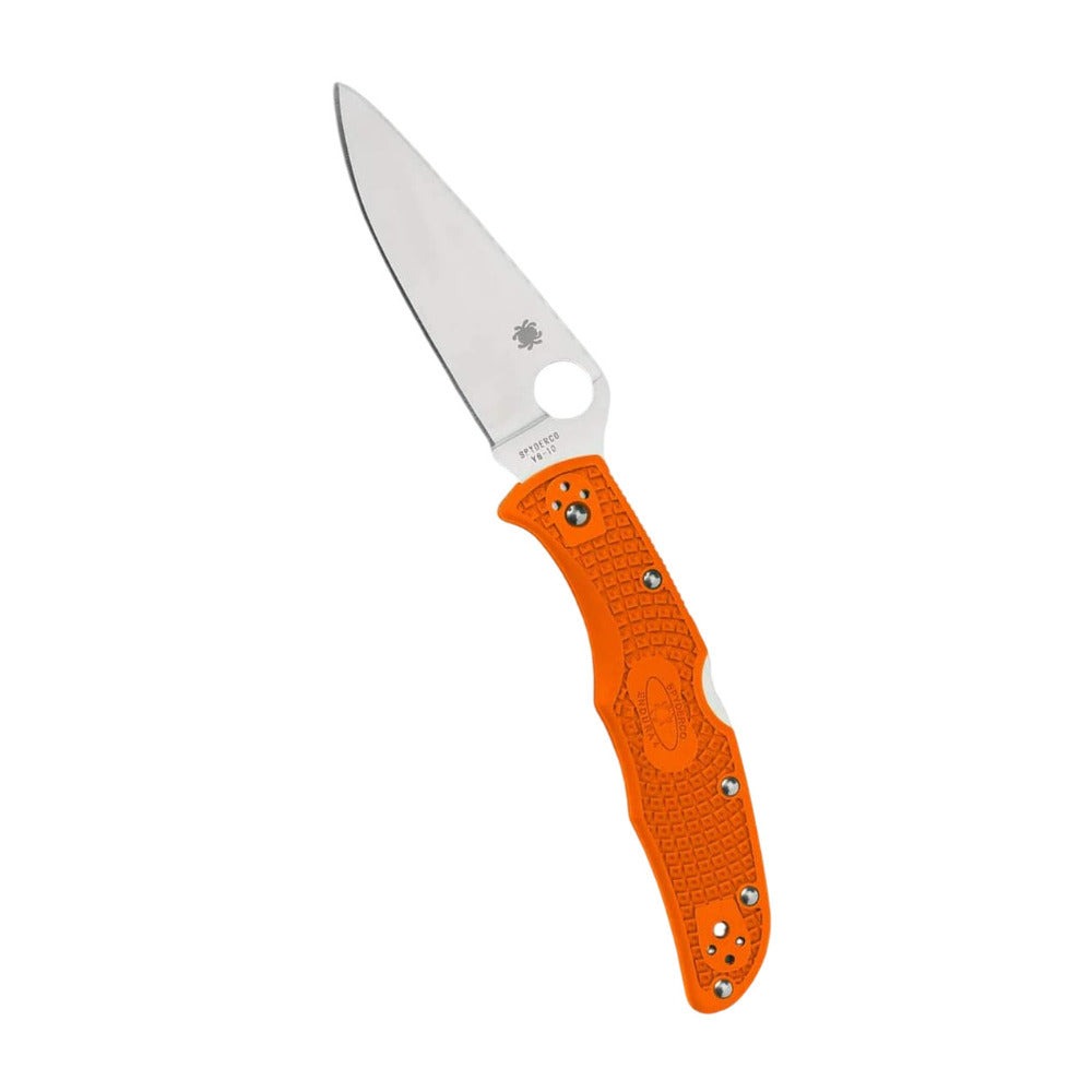 Spyderco Endura 4 Lightweight Signature Orange PlainEdge Blade Folding Knife