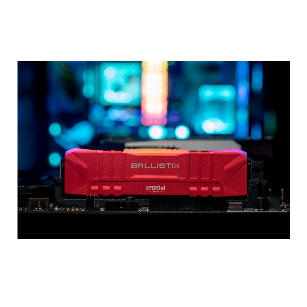 Crucial Ballistix 16GB DDR4-3000 UDIMM RAM Desktop Memory Kit (2x8GB, Red)