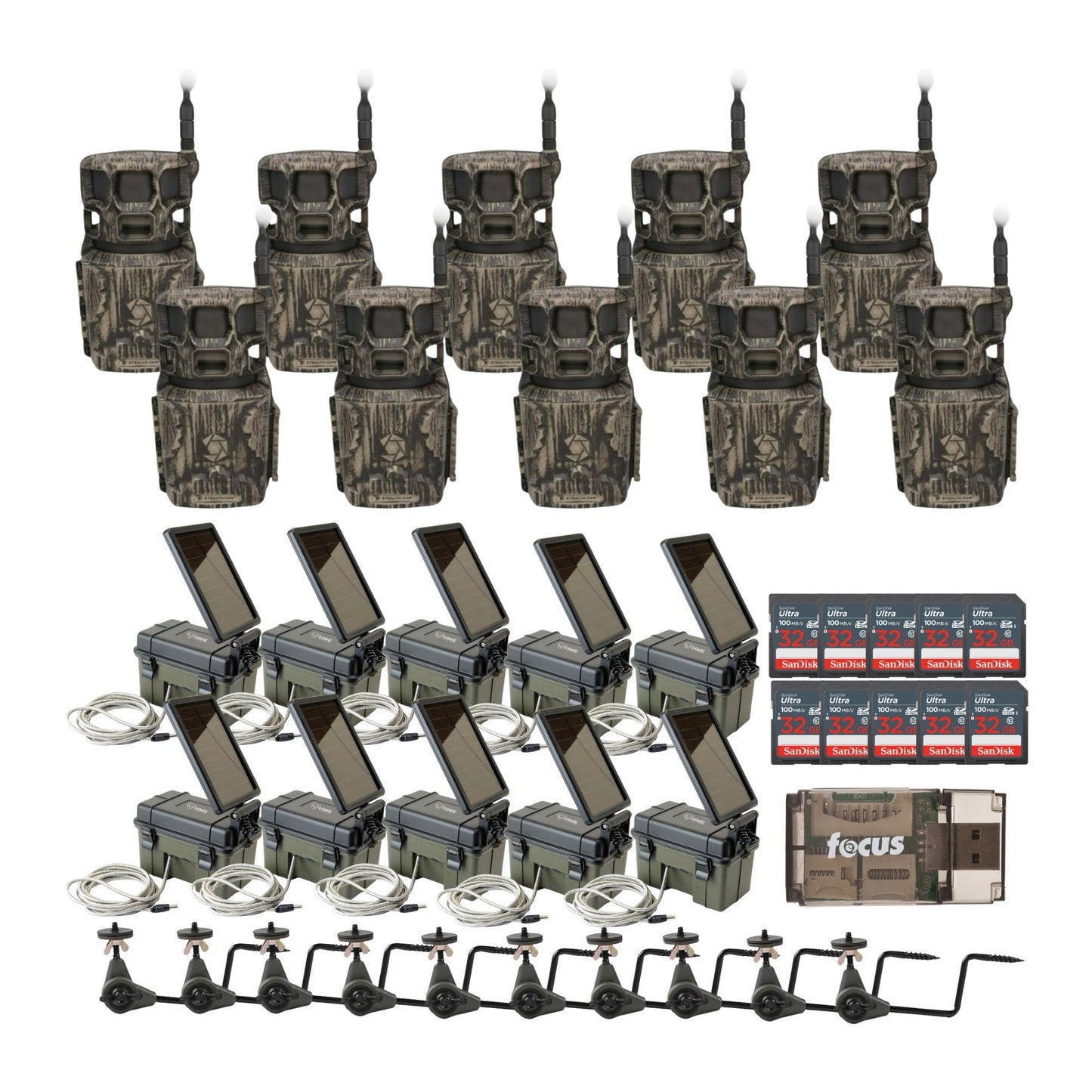 Stealth Cam Revolver Pro 2.0 360-Degree 40MP 1440p Brown Cellular Camera Bundle