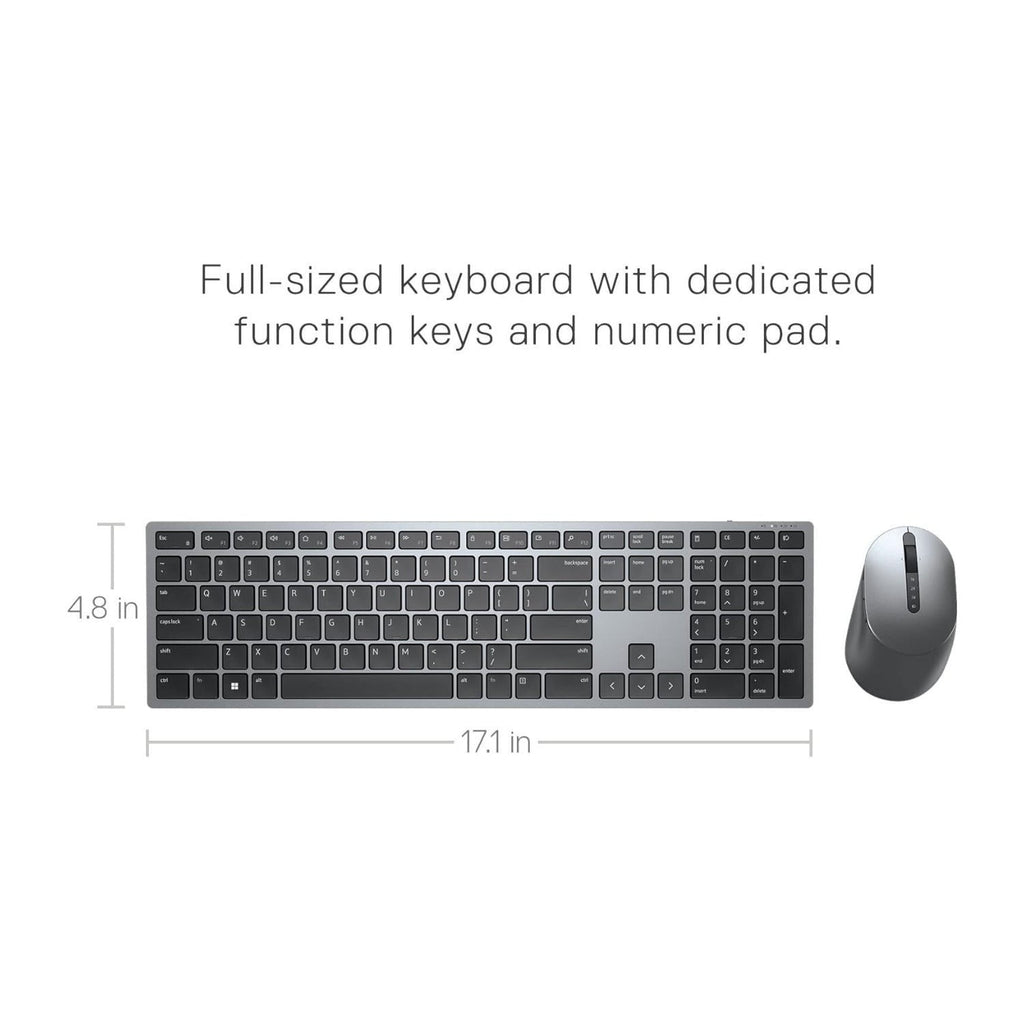 Dell KM7120W Pro Plus Compact Wireless Keyboard & Mouse (Titan Gray)