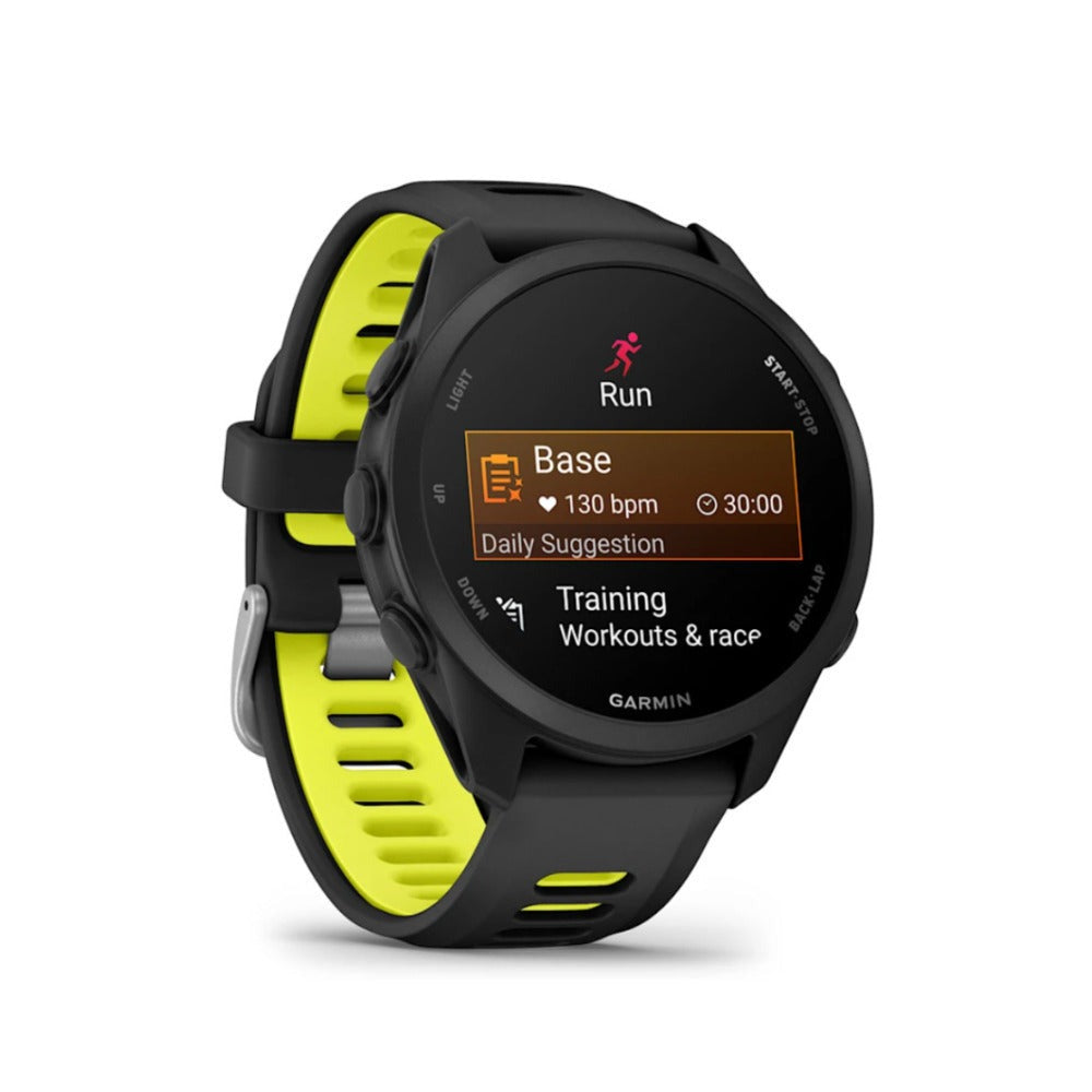 Garmin Forerunner 170 GPS Running Smartwatch with AMOLED Display (Black/Yellow)