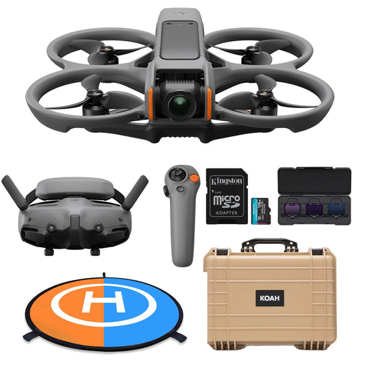 DJI Avata 2 Fly More Combo (Single Battery) with DJI Avata 2 ND Filters Set (ND8/16/32), 128GB Mic