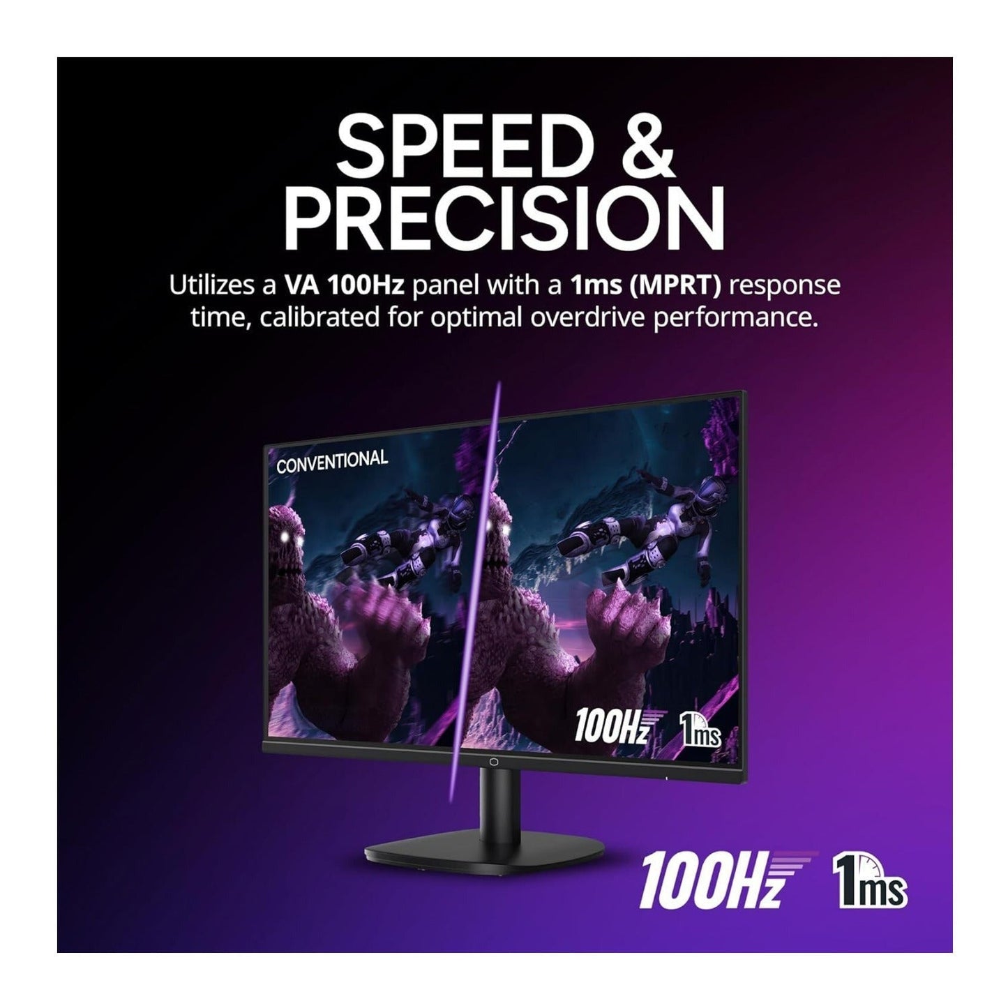 Cooler Master GA271 27-Inch WQHD 100Hz 2560 x 1440 PC Monitor with HDR10 and 1ms VA Panel (Black)