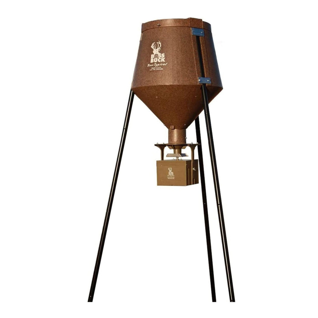 BOSS Buck 200lbs Deer Feeder Drum with Auto Feed System 2 Way Protein Head