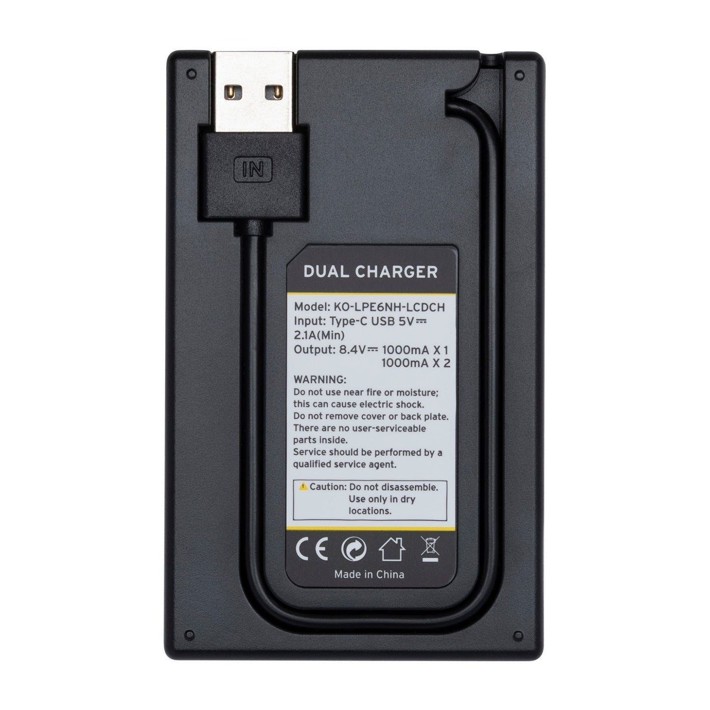 Koah Rechargeable 2250mAh Replacement Batteries for Canon LP-E6NH (2-Pack) and Dual LCD Charger