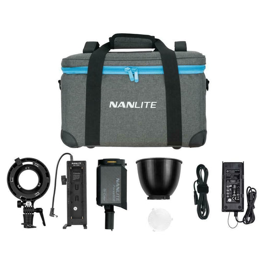 Nanlite Forza 60B Bicolor LED Monolight Kit with NPF Battery Grip and Bowens S-Mount Adapter