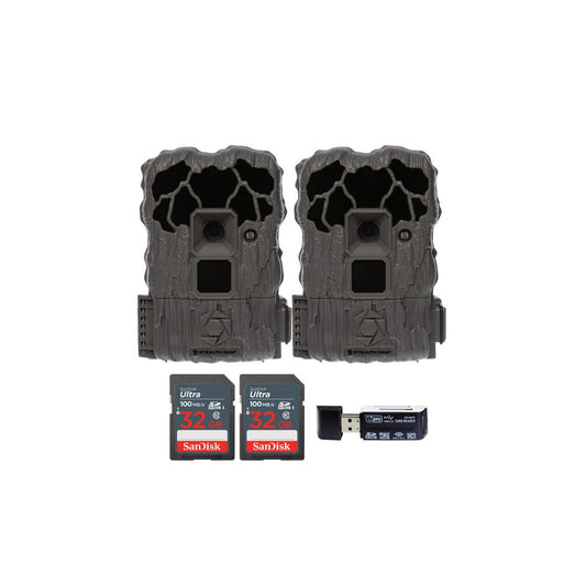 Stealth Cam 20MP Trail Camera with 60 Feet Range Detection and 720P Video Resolution (2-Pack) Bundle