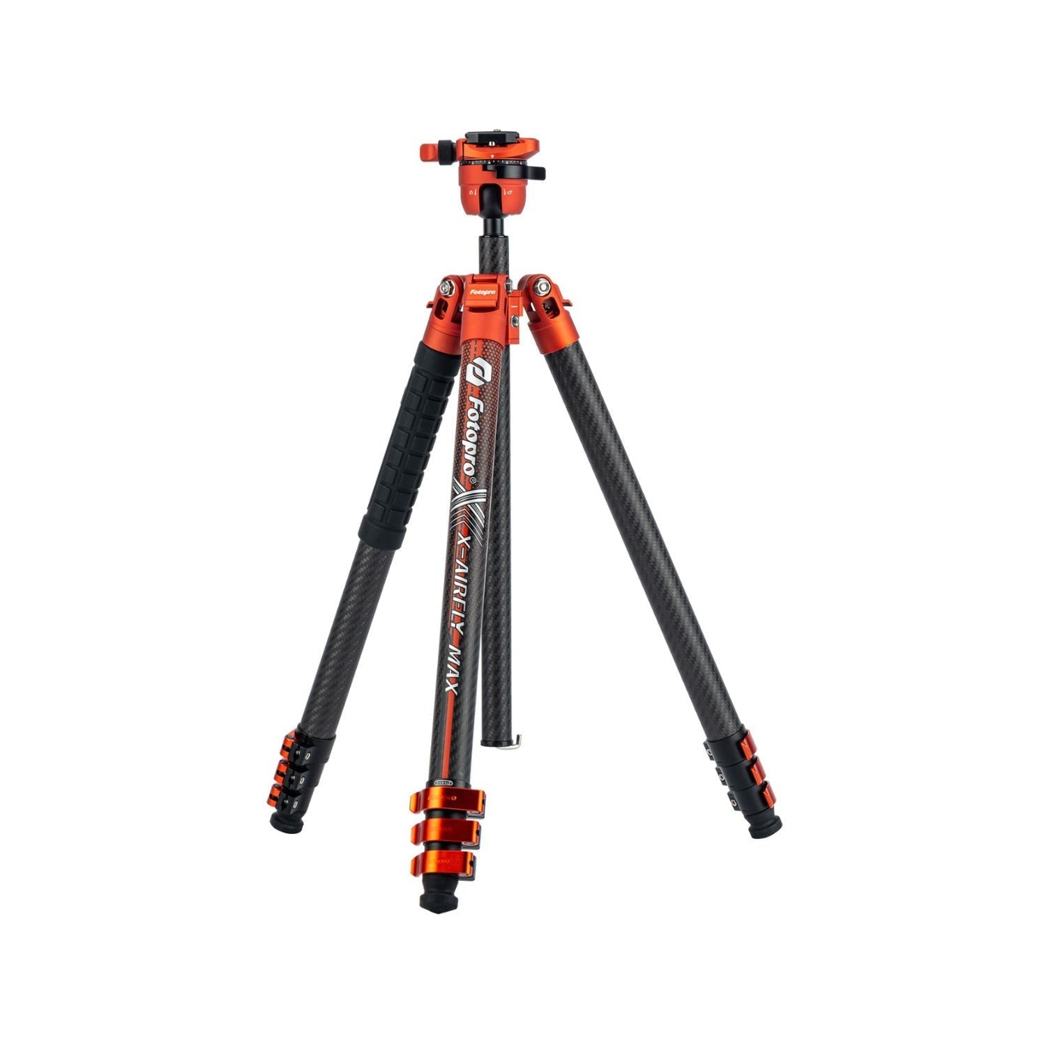 Fotopro X-Airfly Max Tripod with Detachable Monopod and Phone Holder (Orange)