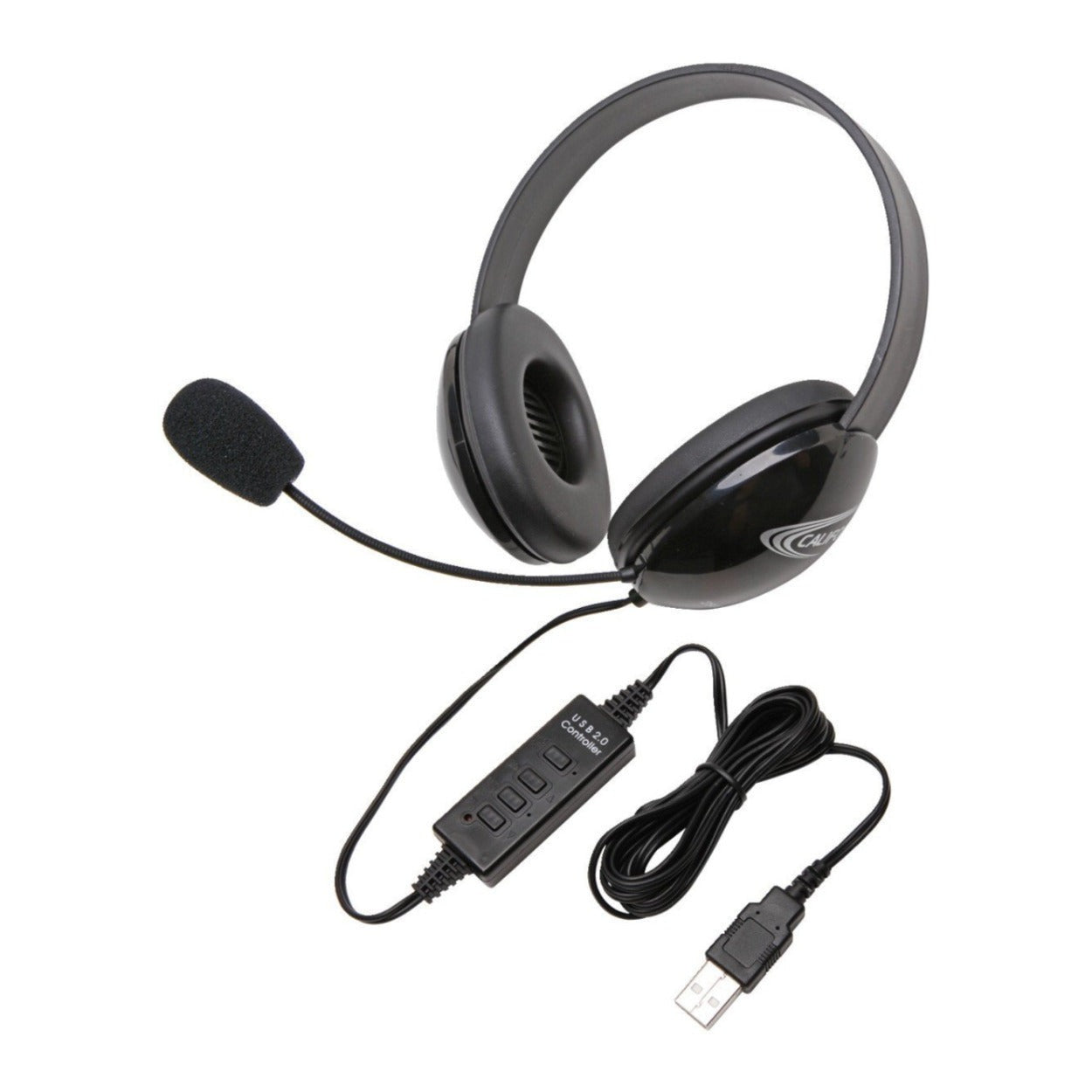 Califone 2800BK-USB Listening First Stereo Headset with USB Plug (Black)