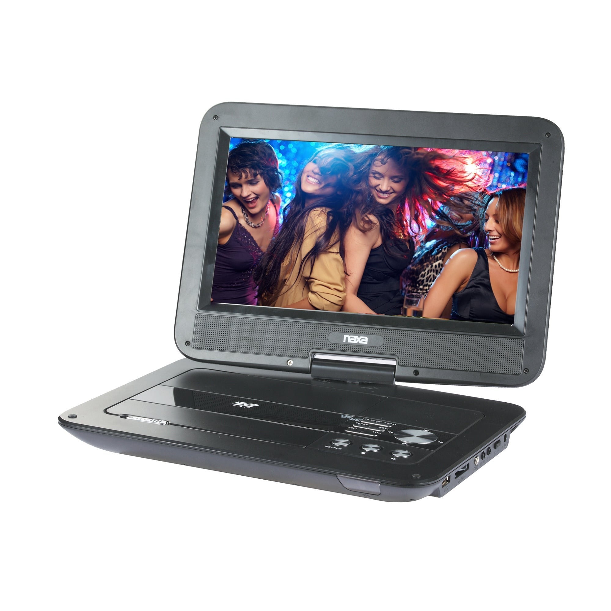 Naxa 10-Inch TFT LCD Swivel Screen Portable DVD Player with USB/SD/MMC Inputs